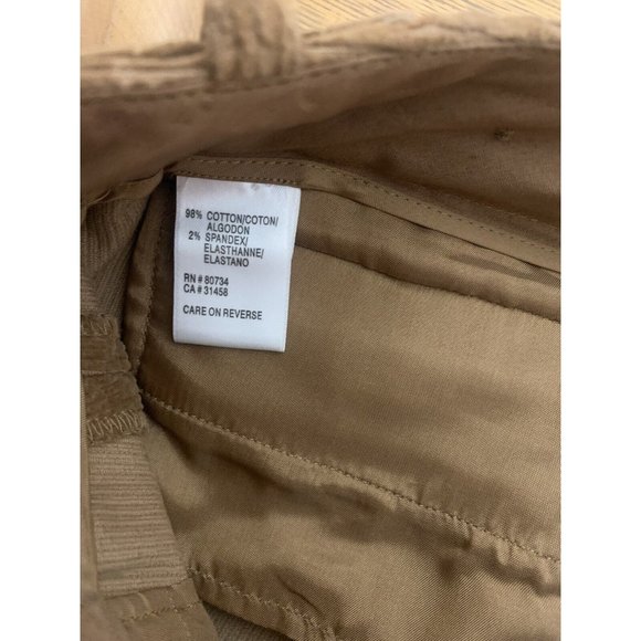 New Women's BCBG MaxAzria Carmel Brown Corduroy Capris Cropped Pants Size 8 - Picture 5 of 5